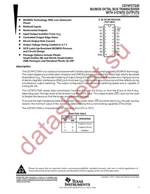 CD74FCT245E datasheet  